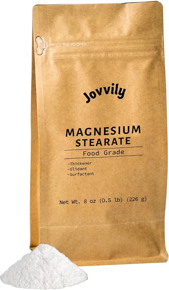 Jovvily Magnesium Stearate - 8 oz - Low Toxicity - Glidant - Surfactant