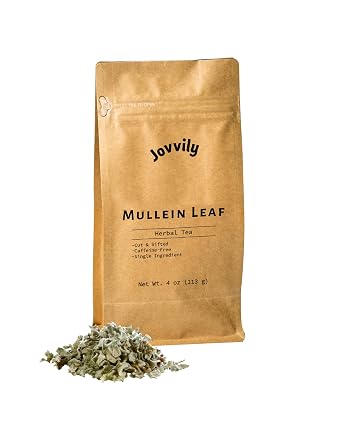 Jovvily Mullein Leaf - 4 oz - Cut & Sifted - Herbal Tea - Caffeine Free