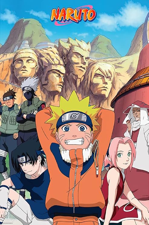 Naruto - Manga/Anime TV Show Poster (Group - Naruto & Friends) (Size: 24" x 36")