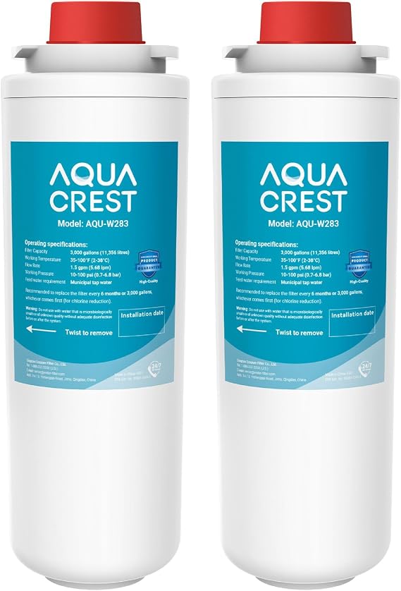 AQUA CREST 51300C Filter Replacement for Elkay 51300C, [NO CHIP], 2 Pack
