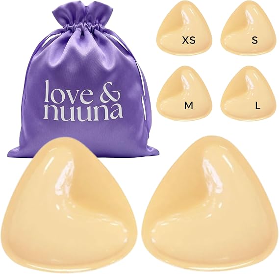 love & nuuna Double Sided Sticky Push Up Bra Inserts - Reusable Adhesive Bra with Padding - Sticky Bra for Dresses Bikinis