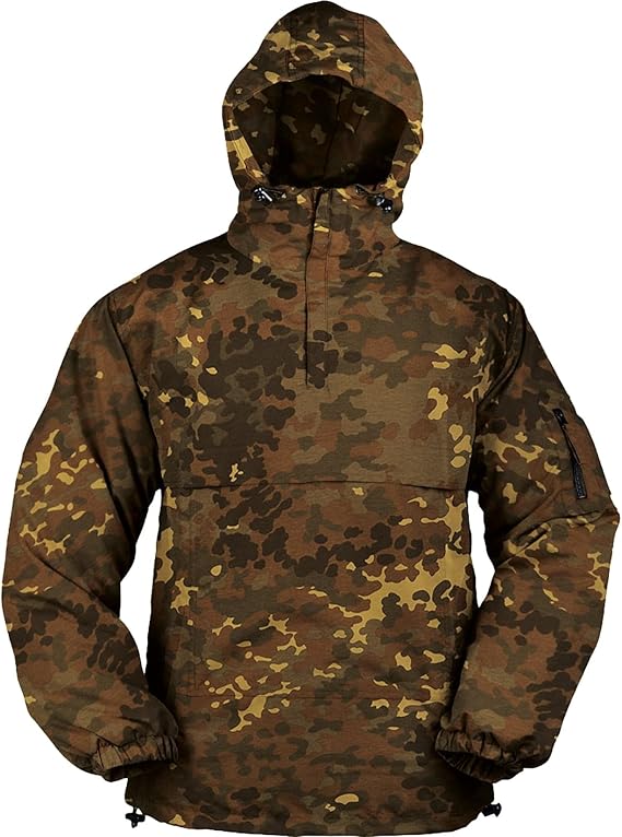 Mil-Tec Men's Summer Combat Anorak Jacket Flecktarn Camo Large