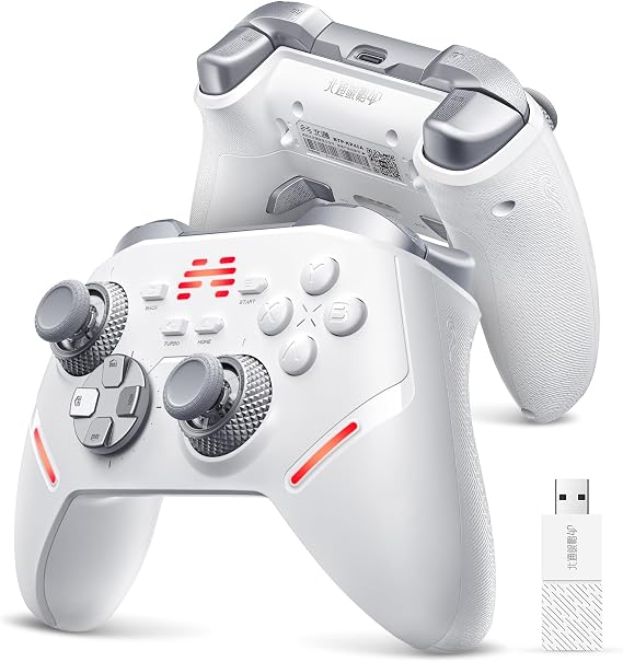 BEITONG KP40 PC, Switch/Switch 2, Android, TV, Buhar Güvertesi, Hassas Ayarlanabilir TMR Joysticks, TMR Tetikleyicileri, Optik Düğmeler Bluetooth ve 2.4g Oyun Kumandası, 1000 Hz Yoklama Oranı ile