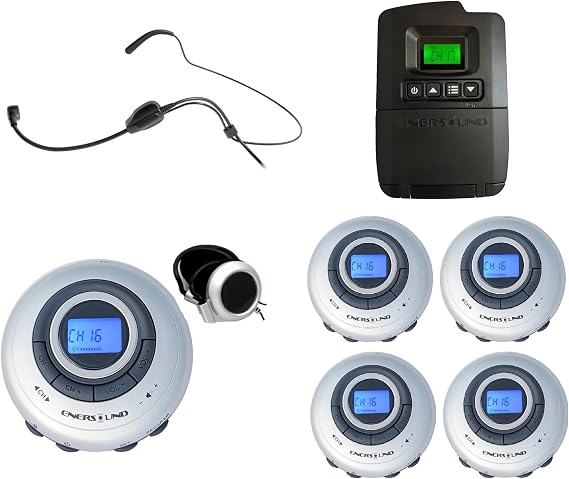 5-Person Portable Interpretation Tour Guide System - US-Based and Phone Support - Ideal for Church School Venues Theater