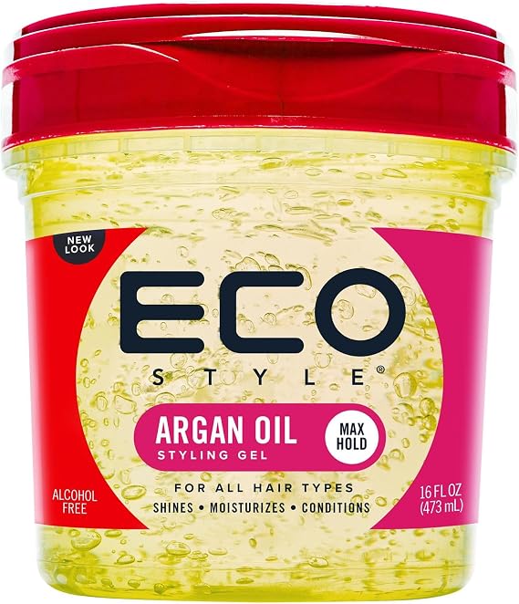 Eco Style Moroccan Argan Oil Hair Gel, Smooths & Softens, 473 ml