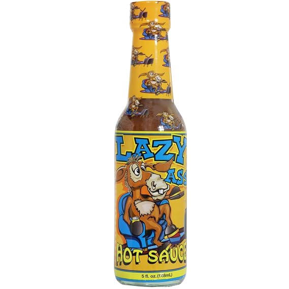 Lazy Habanero Hot Sauce 5 oz. Funny Hot Sauce, Perfect Gourmet Hot Sauce for Chicken Wings - Try if you dare!