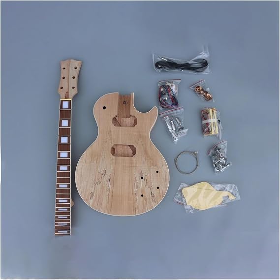 guitar body unfinished 1Set Electric Guitar Kit Guitar Body Mahogany Guitar Neck 22fret 24.75inch Rosewood Fretboard With Guitar Hardware