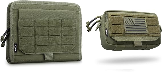 WYNEX Tactical Folding Admin Pouch, Molle Tool Bag, Utility Organizer EDC Medical Bag Modular Pouches Tactical Attachment, Admin Pouch