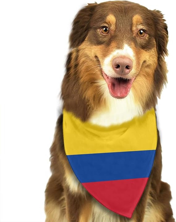 Dog Bandanas Colombia Flag Pet Bandana Scarf Triangle Bibs Kerchief Accessories for Dogs Cats