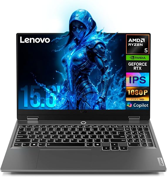 Lenovo LOQ 15.6" Full HD Gaming Laptop, AMD Ryzen 5 7235HS, 16GB Memory, NVIDIA GeForce RTX 4050, 512GB SSD, Luna Grey