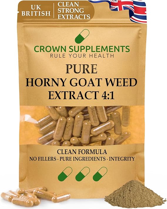 Pure Clean HornGoat Capsules | Clean Formula 4.1 Extracts | High Strength Supplement | Crown Supplements UK (90 Capsules)