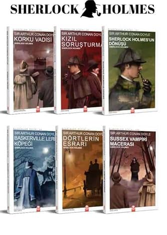 Sir Arthur Conan Doyle Sherlock Holmes Set, 6 Books, Valley of Horror, The Red Inquiry, The Return of Holmes, The Hound of the Baskervilles, The Mystery of the Four, The Vampire of Sussex