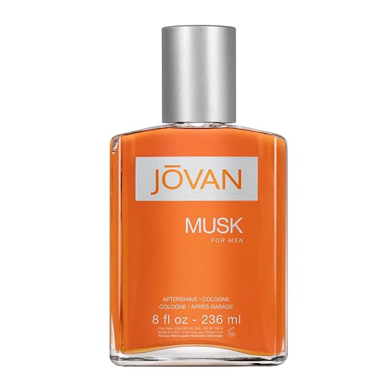 Jovan Musk for Men Aftershave 8 fl oz Pack of 1, Notes of Carnation, Lavender, and Amber, Mens Fragrance, Long Lasting, Everyday Fragrance