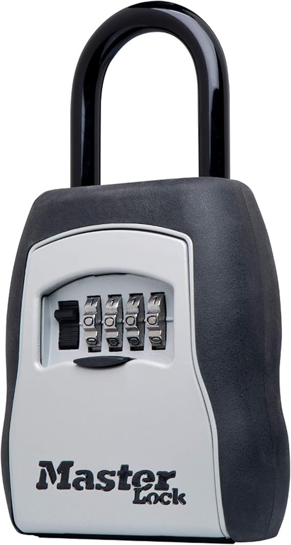 Master Lock Portable Key Lock Box, Combination Lock Box Holds 5 Keys 5400EC