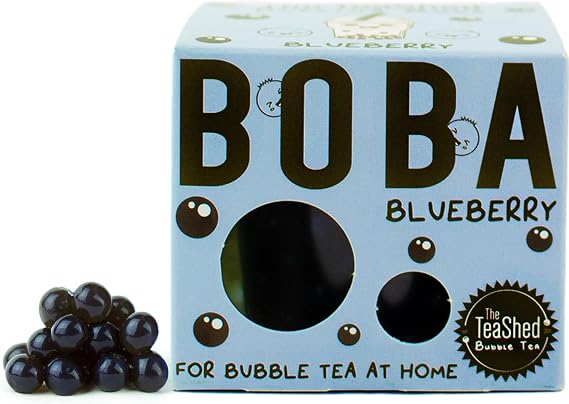 Blueberry Fruit Juice Filled Popping Boba | Bursting Pearls for Bubble Tea and Dessert Toppings | Popping Boba | 150g 3 Servings | Vegan | By THE TEASHED