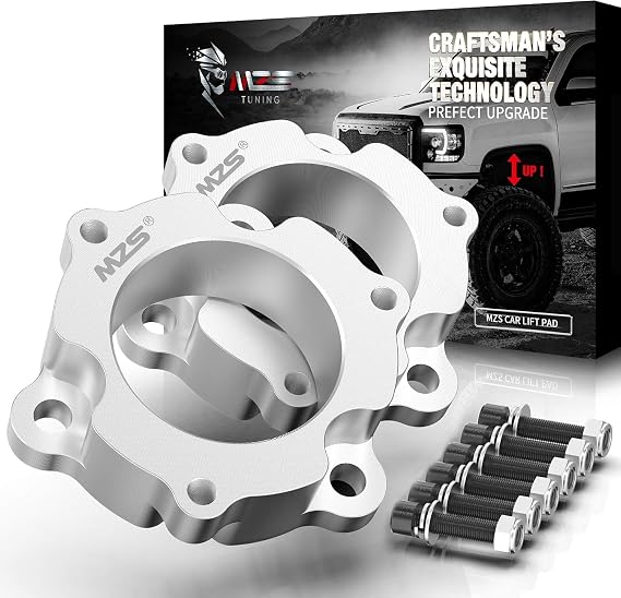 MZS Leveling Kit 2" Front Lift Strut Spacers for Titan Armada 2WD 4WD | 2" Lift Kit Fit 2004-2024 Titan / 2004-2015 Armada, CNC Aluminum, Increase Ground Clearance, Fit Larger Rims/Tires