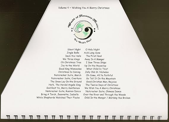 World of Harmony Music; Wishing You a Merry Christmas ~ Christmas Music Book for Zither, Yerbonitsa, Lap Harp, Plucked Psaltery, Cymbala