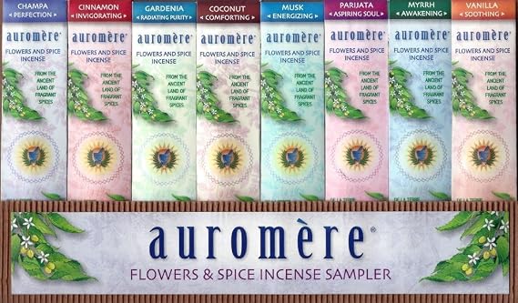 Auromere Flowers and Spice Incense Sampler
