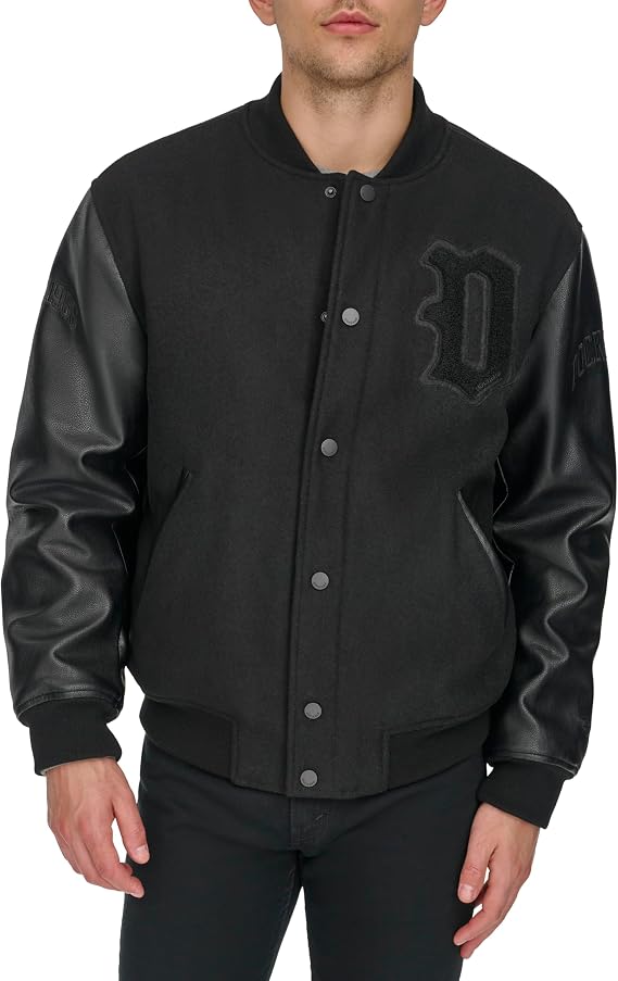 DOCKERS Men's Monogram Varsity Bomber Jacket