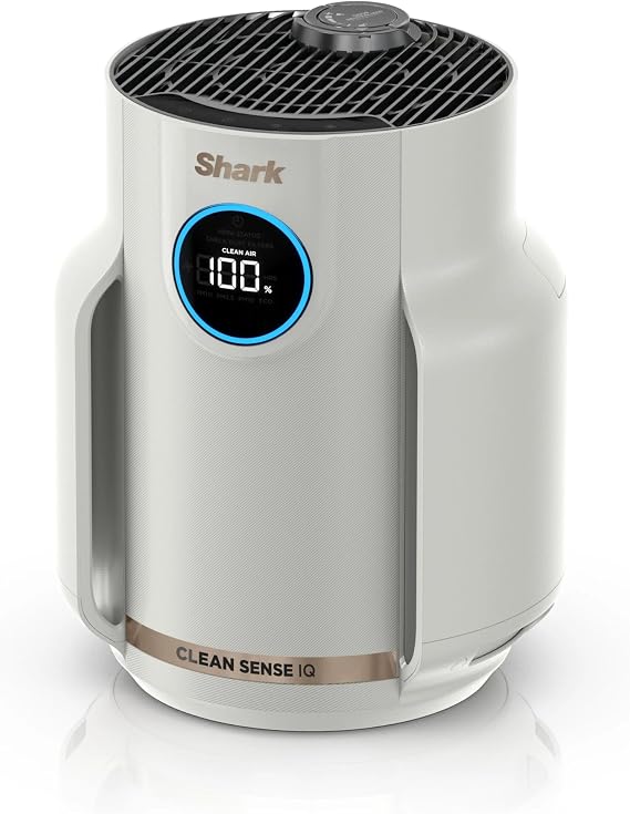 Shark NeverChange5 Air Purifier for Home, Bedroom, Office, Dove HP072UK | Room Coverage 23sqm, 5-Year HEPA Filter Traps 99.97% of Allergens including Dust, Pollen, Pet Dander, Quiet, LED Display