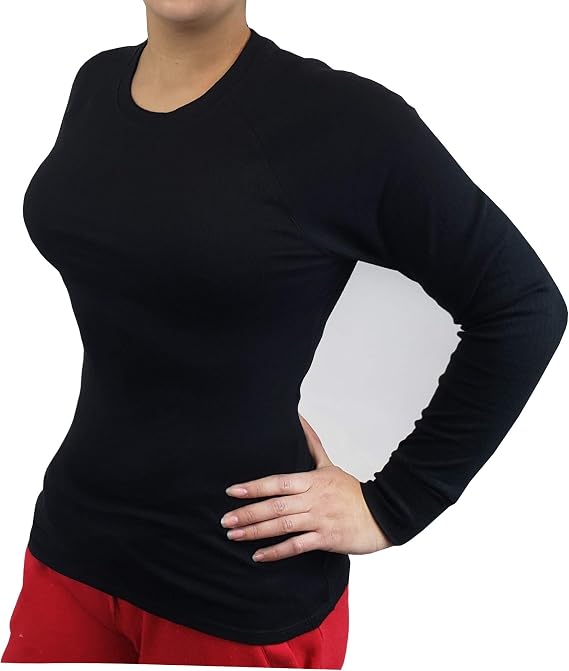 Different Touch Women Fleeced Winter Warm Base Layer Performance Thermal Tops Big Plus