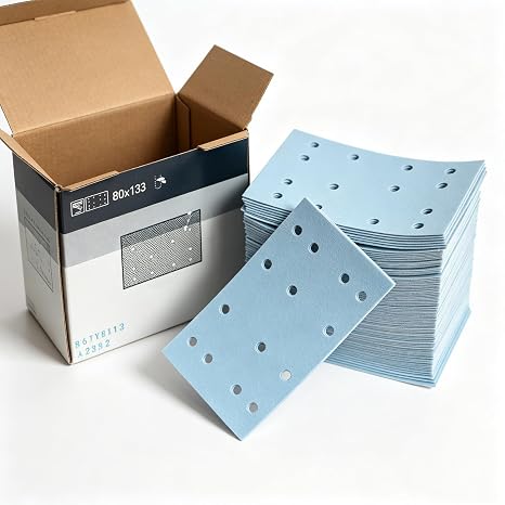 497120 Granat P120 Grit RTS (80x133mm) Rectangular Abrasive Sanding Sheets, 100-Pack Fit for Festool RTS 400, RTSC 400, RS 400, RS 4, LS 130, HSK-A 80x130, HSK 80x133