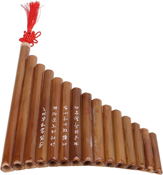 Pan Flute 15 Pipes Pan Flute G Tone Chinese Pan Pipe Instrument Bamboo Pan Flute for Beginners