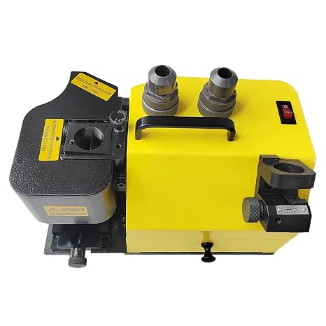 Multi-Functional End Mill Sharpener Milling Cutter Sharpener for 4-14mm Angle Adjustable with 6 Clamps for Drills Turning Tools 110V 4400rpm