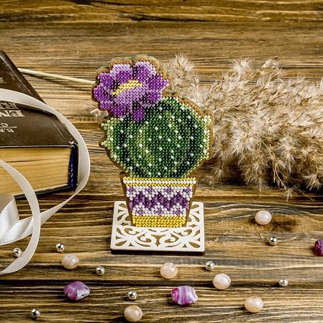 Wizardi Bead Embroidery kit on Wood FLK-192 Wonderland Crafts