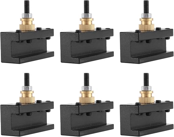 6PCS Tooling Package Mini Lathe Quick Change Tool Post & Holders Multifid Tool Holder, Black
