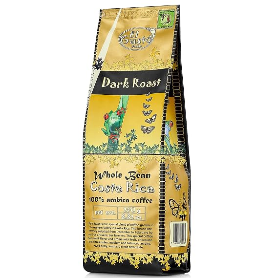 Costa Rican Coffee Dark Roast Whole Bean (31.75oz) - 100% Fresh Arabica Beans, Shade Grown & Localy Sourced - Costa Rican Souvenirs, Perfect Coffee Lover Gift