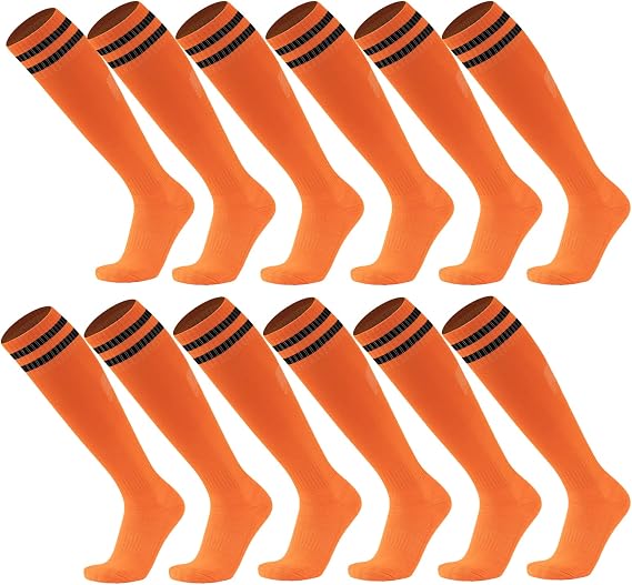 Ultrafun 6 Pairs Soccer Socks Men Women Youth Team Sports