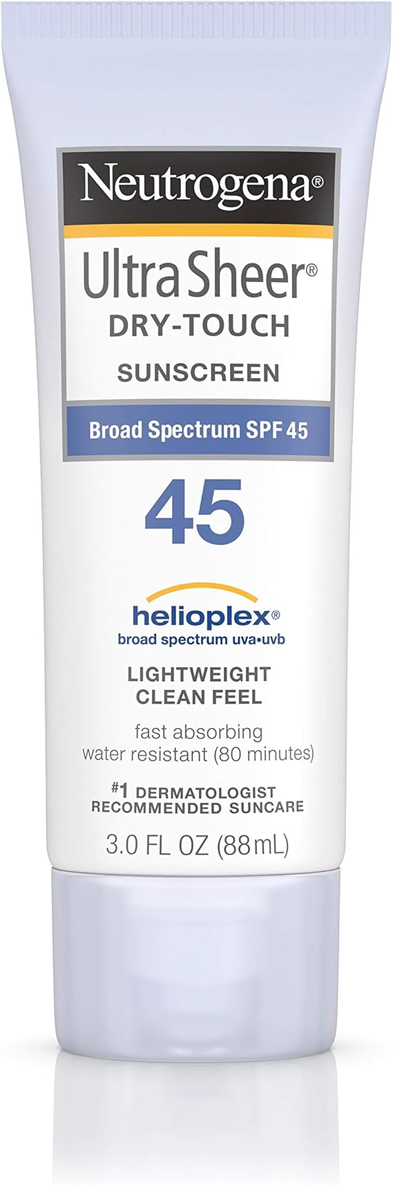 Neutrogena Ultra Sheer Dry-Touch Water Resistant and Non-Greasy Sunscreen Lotion with Broad Spectrum SPF 45, 3 fl. oz