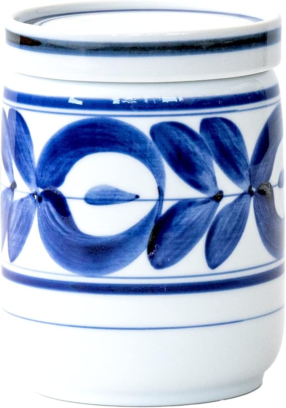 Nishiki Pottery Hasami Ware Stocker Preserved Pottery Large Majorica Pattern 73450
