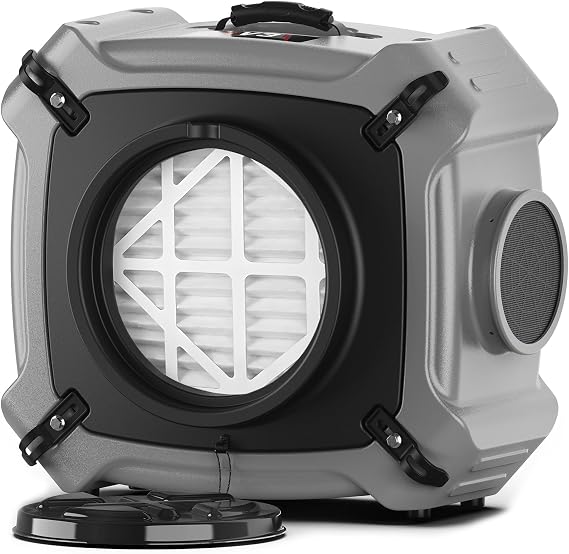 Abestorm Air Scrubber with 3 Stage Filtration,Stackable 550 CFM, V3 | Daisy Chain GFCI Connection for Commercial / Industrial Use & Damage Restoration, 800 sq.ft. Coverage