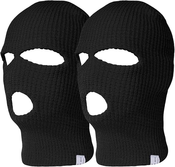 TOP HEADWEAR 2 Pack 3 Hole Ski Face Mask Balaclava