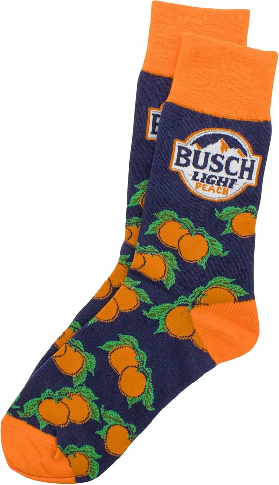 Busch Light Peach Crew Socks
