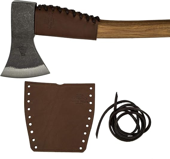 1844 Helko Werk Made in USA Genuine Leather Axe Handle Collar Brown #8635BR