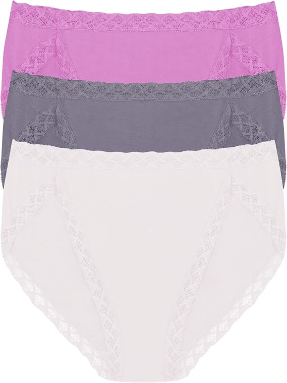 Natori Women's Pima Bliss French Cut Briefs 3 Pack
