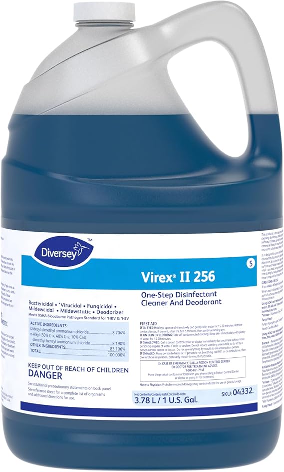 VIREX Diversey II 256 Disinfectant Cleaner Concentrate, 1 gal