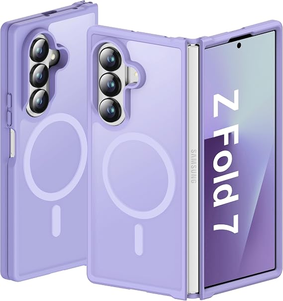 ORETECH 3 in 1 Magnetic for Samsung Galaxy Z Fold 7 Case Light Purple