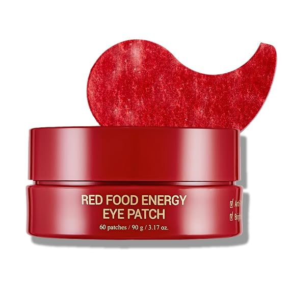 YADAH Red Food Energy Eye Patch, 60 Pairs, Hydrating Hydrogel Masks