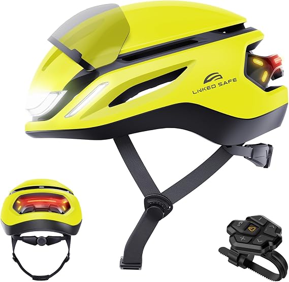 Ultra Smart Adult E-Bike Helmet, NTA8776 CPSC 1203 CE EN1078 Certified, Magnetic Visor, FIDLOCK Buckle, LED Turn Signals, Auto Brake & Fall Warning, IP65, Bluetooth Cycling Helmet
