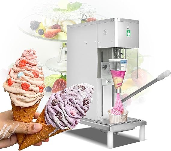 Kolice Commercial Ice Cream Blending Machine 750W 1700RPM - Frozen Yogurt Milkshake Mixer Auto Clean Restaurant Kitchen Equipment
