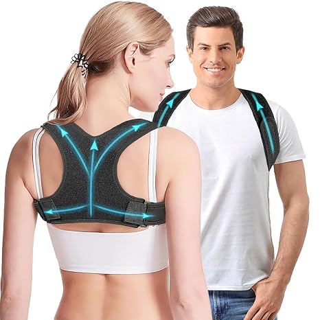 Posture Corrector for Women & Men, Breathable & Adjustable (Large)