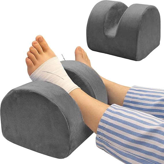 Eiury Knee Replacement Pillow for Post-Op Leg Elevation & Extension Support Heel-Lift Wedge for Lower-Limb Alignment and Comfortable Rest