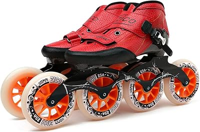 Roller Skates Speed Skating Shoes-Adult Professional Inline Four-Wheeled Shoes Thermoplastic High-end Carbon Fiber Skates for Women and Men
