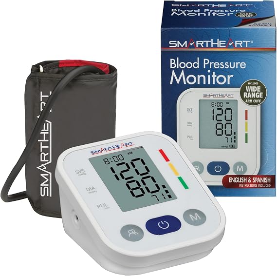 SmartHeart Automatic Arm Blood Pressure Monitor with Wide-Range Cuff