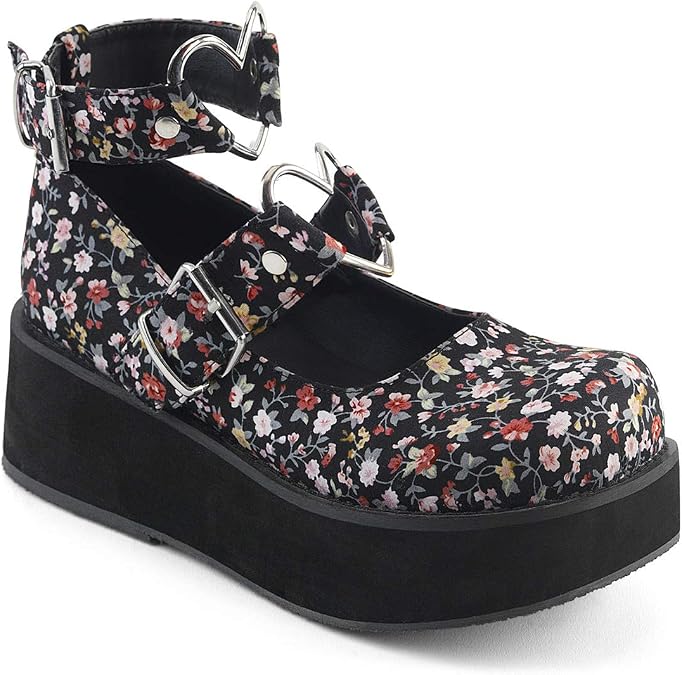 Demonia Women's SPRITE-02 Platform Mary Jane Shoe Black 7