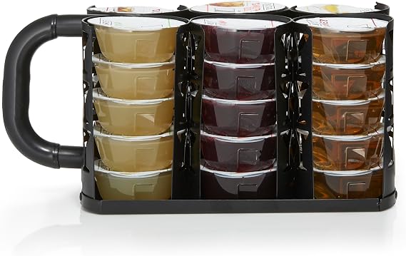 Bartesian 冷蔵庫カクテルカプセルキャリア - 30個のMixologyカプセル用のポータブルストレージオーガナイザー - カクテルメーカーマシン用ステンレススチール冷蔵庫ラックディスペンサー - 10.5インチ x 5インチ x 5インチ